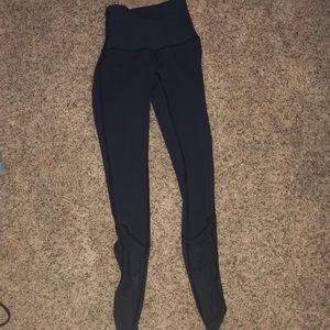 Navy blue Lulu leggings size 2